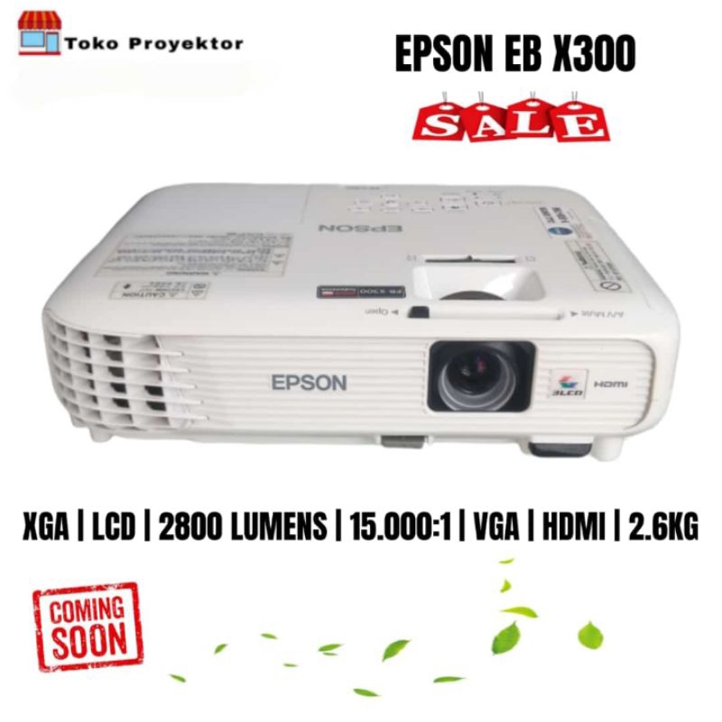 Proyektor second/bekas Epson eb x300 normal murah cahaya terang