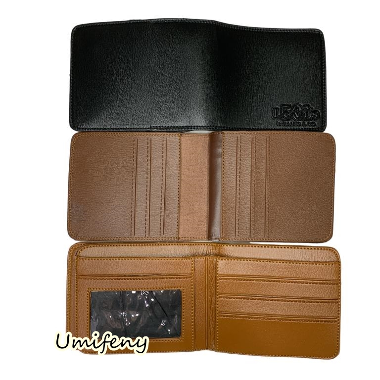 U0350 Dompet Lipat Pria Pendek Polos Murah