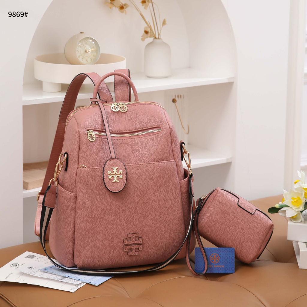 T 9869 Backpack Shoulder Bag 2in1 in Togo Leather