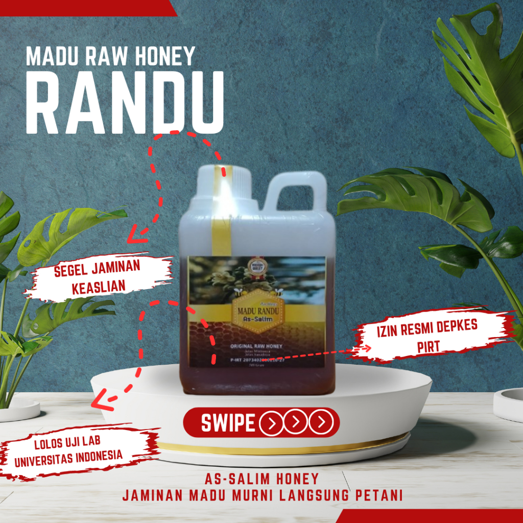 

Madu Randu Asli Murni Full Nektar Raw Honey Murah Jogja - Madu Randu As Salim Honey