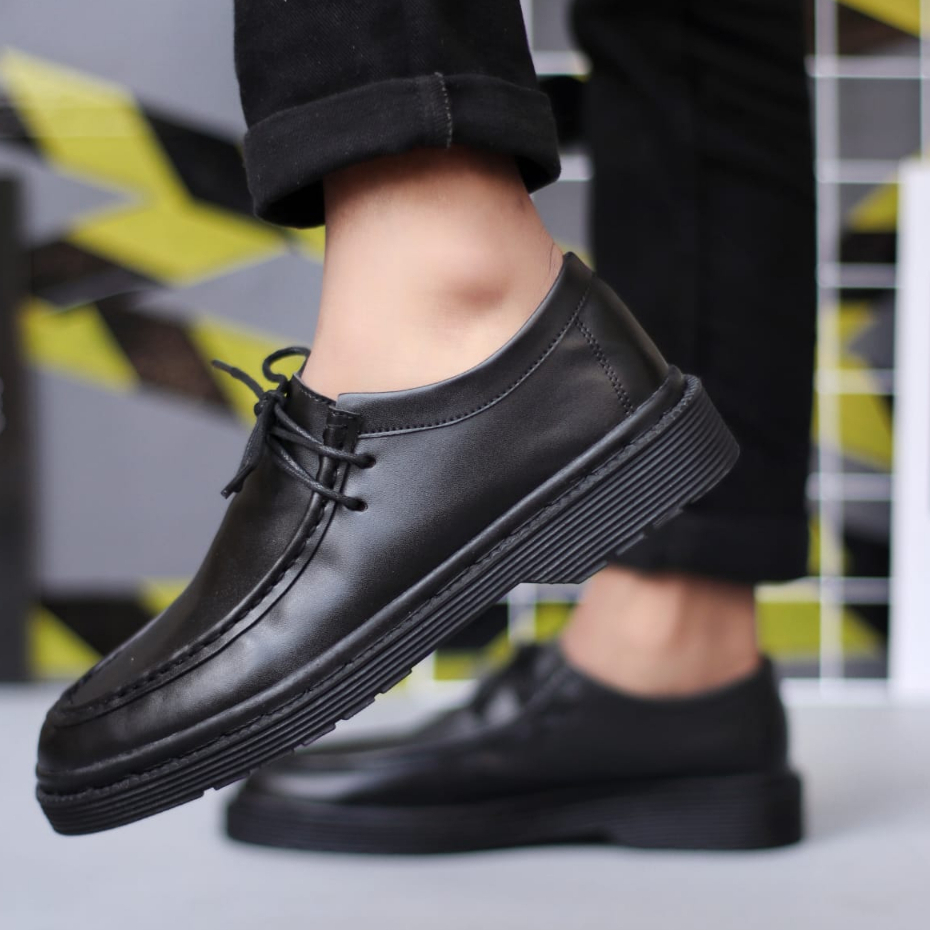 ABRHM Sepatu Formal Docmart Hitam Pantofel Kerja Pria