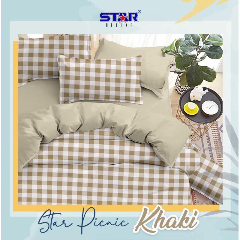 SPREI KATUN MOTIF KOTAK2 AESTHETIC TERBARU (ANTI GESER) LEMBUT TIDAK BERBULU HOMEMADE