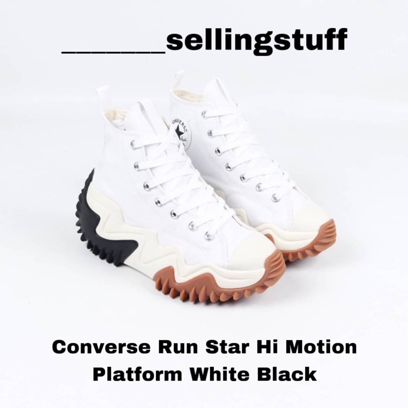 Converse Run Star Hi Motion Platform White Black