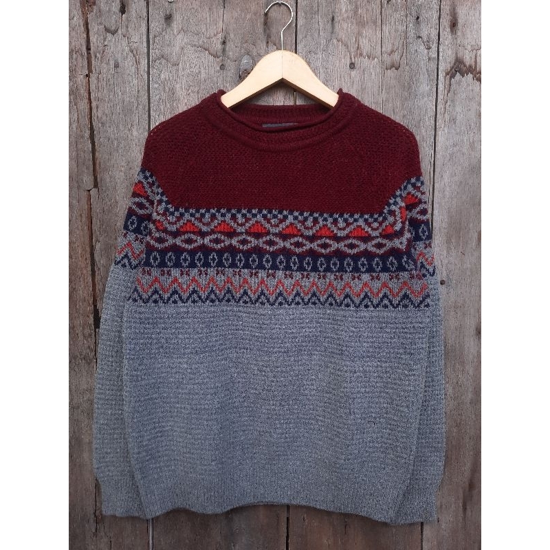knitwear hconnect navajo sweater rajut size M
