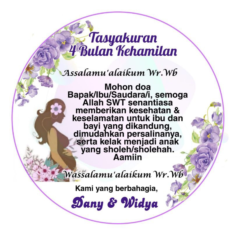 

STICKER TASYAKURAN 4 BULANAN/7 BULANAN KEHAMILAN