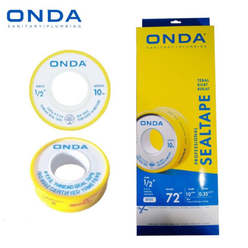 SEALTAPE ONDA  1/2" kecil dan  Sealtape onda 1" besar lem pipa isolasi pipa