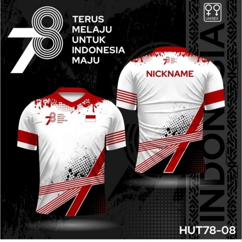 Jersey 17 Agustus 2023 Jersey HUT RI 78 Kaos HUT RI 78 Baju HUT RI 78 Kaos 17 Agutus 2023