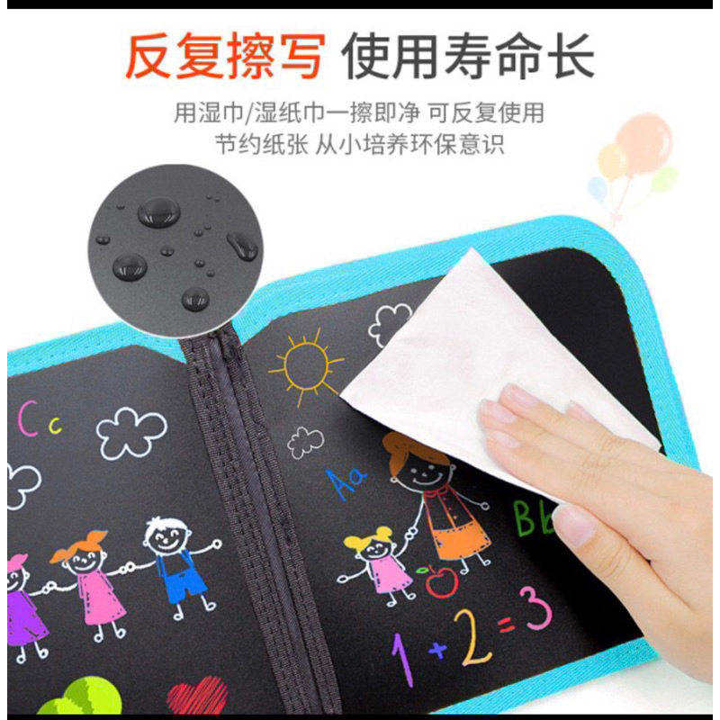 

Buku gambar bisa dihapus reusable magic drawing book mainan anak edukasi