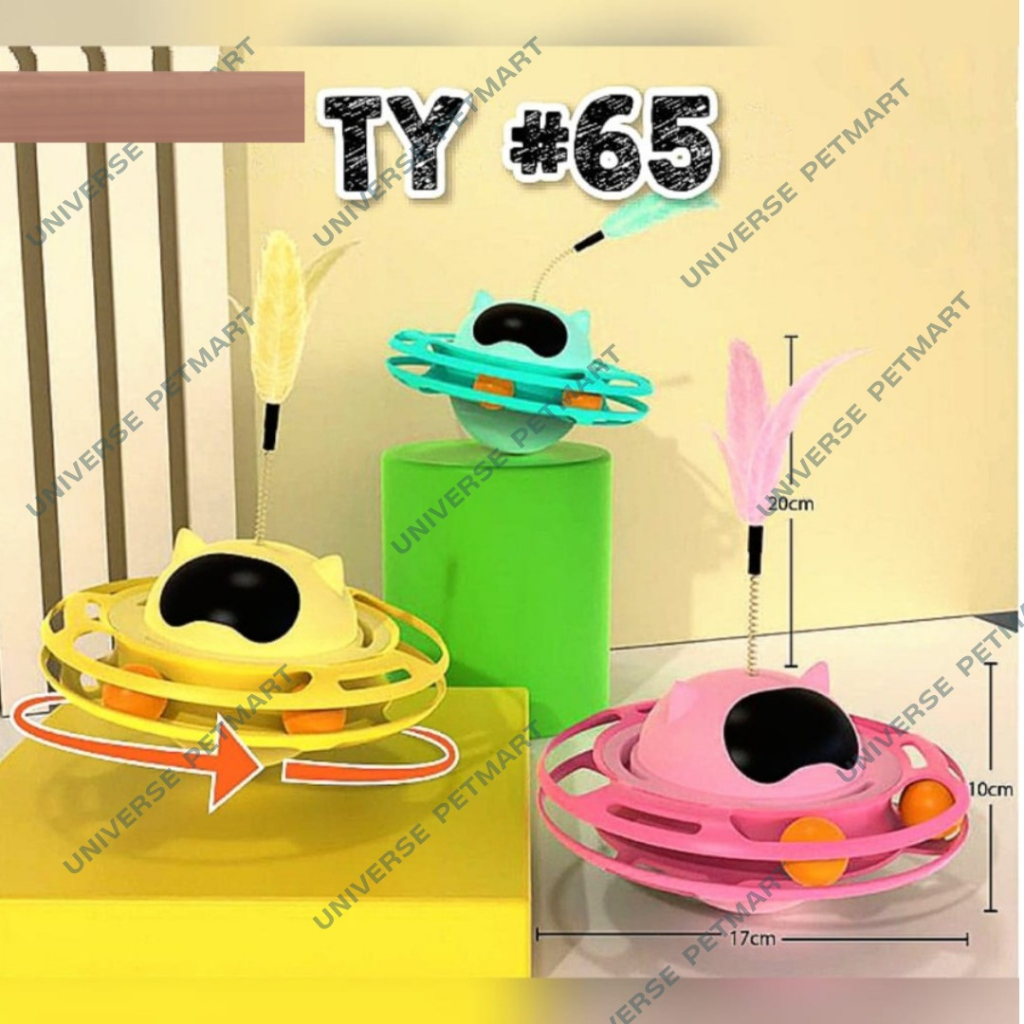 Mainan Kucing Bola Putar UFO / Cat Toy Circular TY65