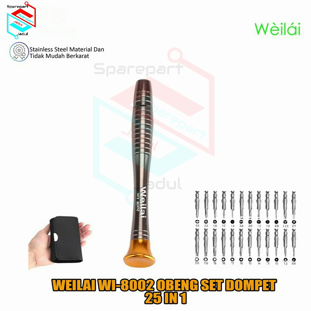 Obeng Set Screwdriver Set Dompet 25 IN 1 WEILAI WI-8002 P1294