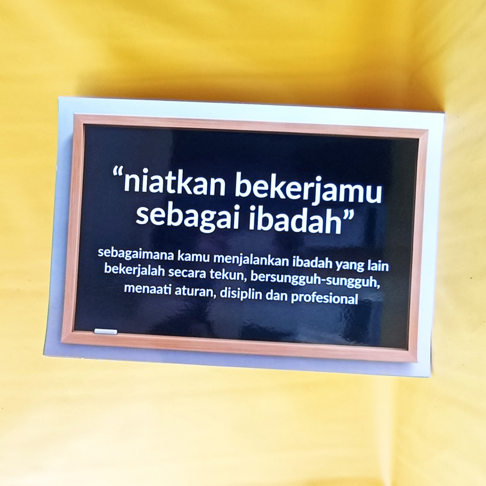 Poster Quotes | Niatkan Bekerjamu Sebagai Ibadah | Poster Motivasi | Poster Penyemangat
