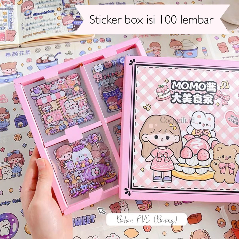 

Stiker Box MOMOJAN 2D Deco Jurnal / Sticker Korean Style Anti Air isi 100 Lembar