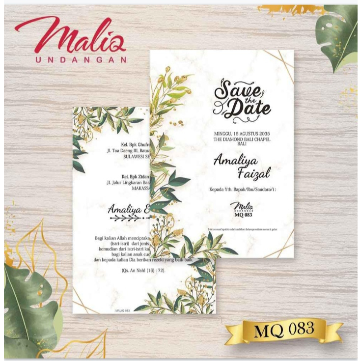 Blangko Undangan Pernikahan MALIQ 83 | vistakertas