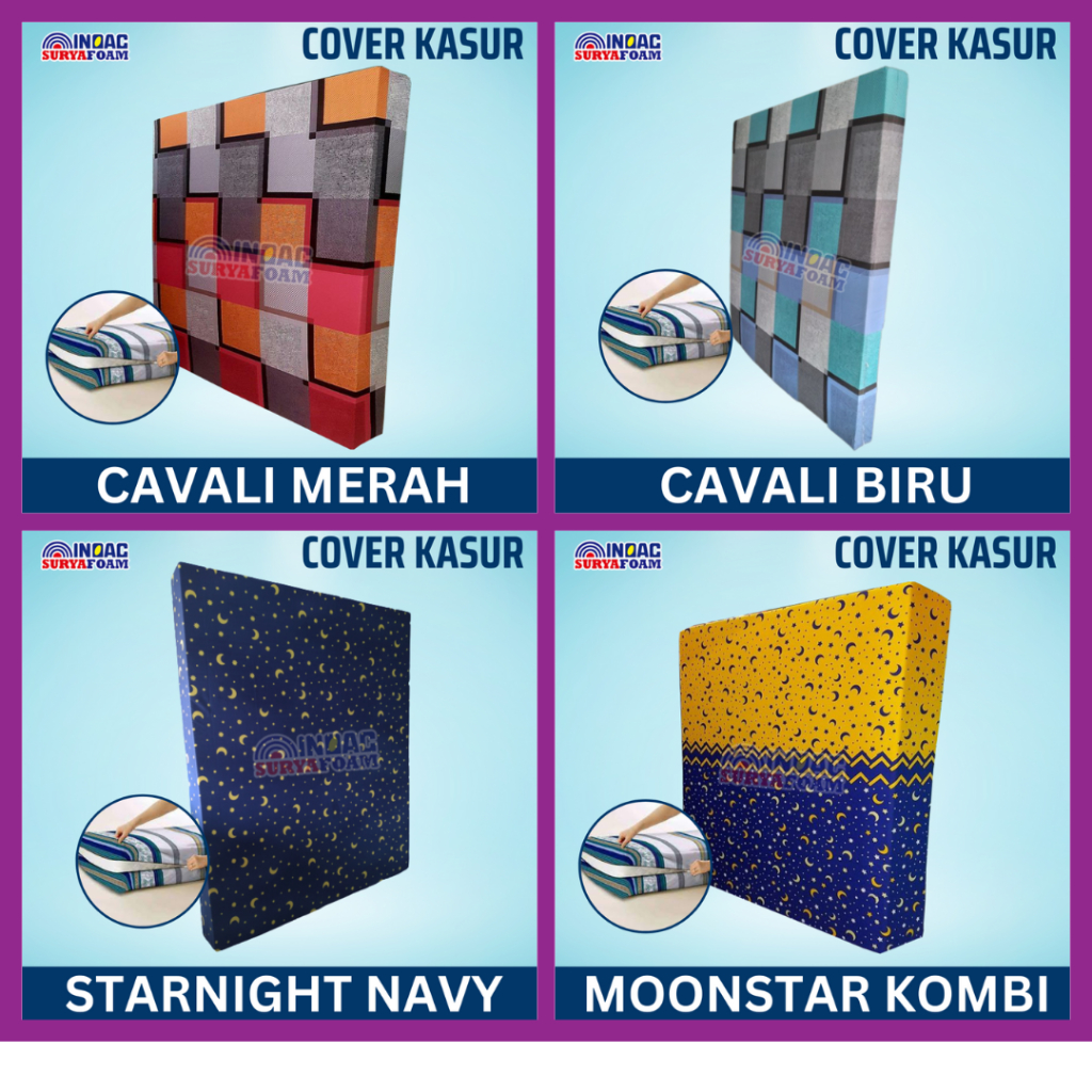 Sarung cover kasur busa resleting 200x200x40 / 180x200x40 / 160x200x40 / 145x200x40 / 120x200x40 / 1