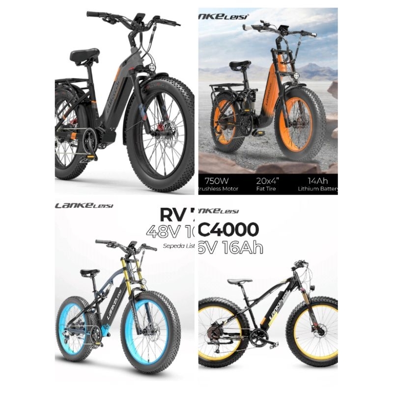 Sepeda Listrik Lankeleisi MG600 PLUS, Lankeleisi RV 700, Lankeleisi XC4000, Lankeleisi KOMODO PANDA 