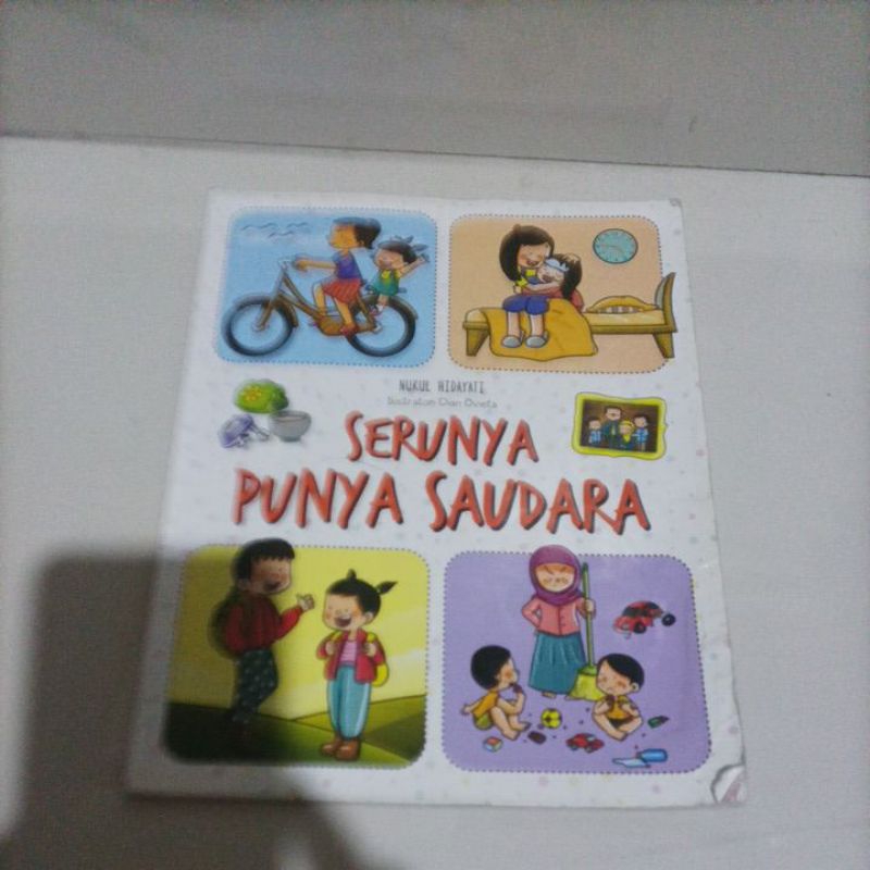 

buku serunya punya saudara penerbit 3 Ananda Solo elustrator Dian opieta