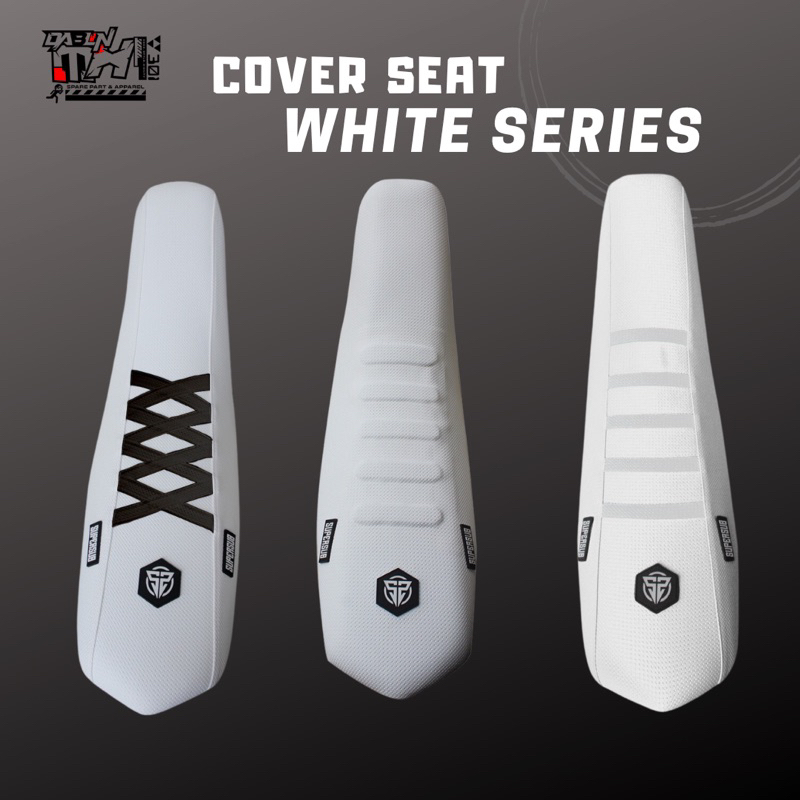 SEAT COVER JOK SUPERMOTO • SARUNG JOK WHITE SERIES • SARUNG JOK MOTOR CRF / KLX / KLX GORDON / WR / 