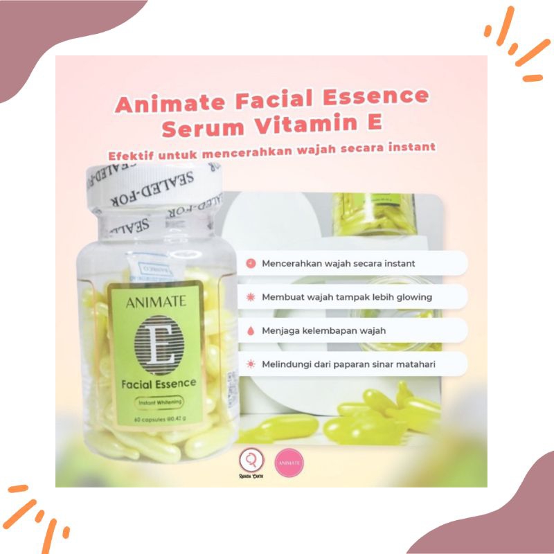 SERUM ANIMATE WAJAH ANIMATE SERUM/ VITAMIN ANIMATE/VITAMIN E ISI 60