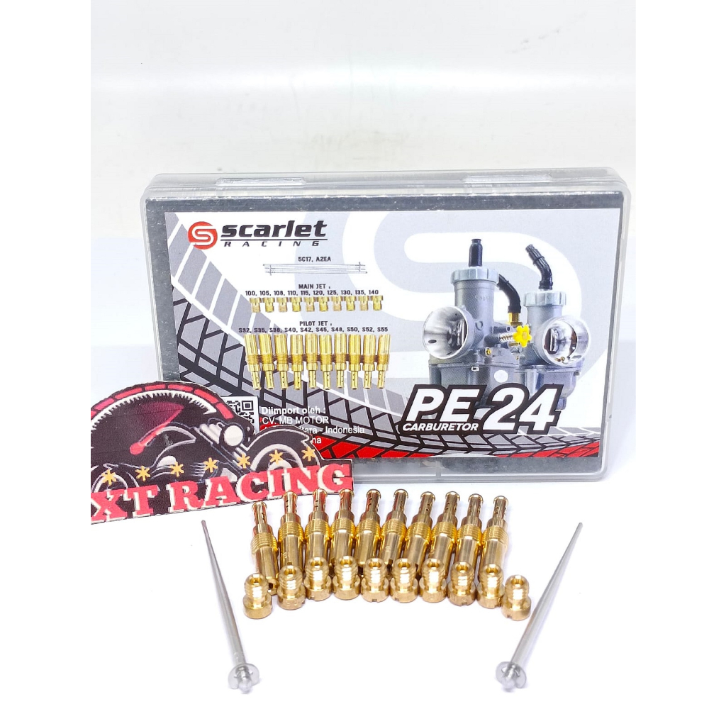 Powerjet PJ MJ mainjet set karbu karburator pe 24 26 28 by scarlet
