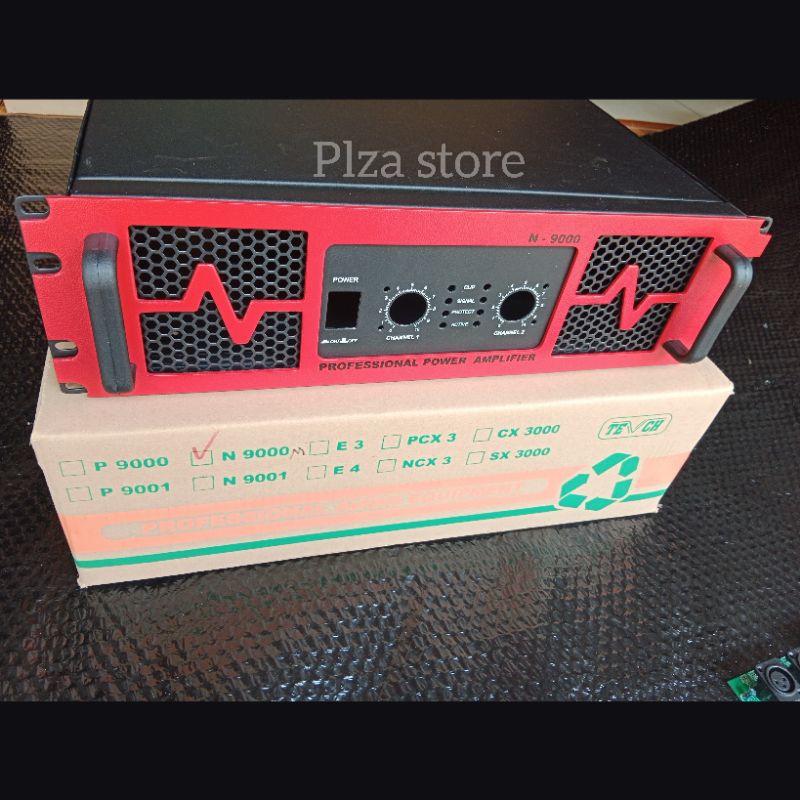 Bok power amplifier tipe N9000 Warna merah Box power N9000 2 Chanel bok power amplifier ukuran 3U ba
