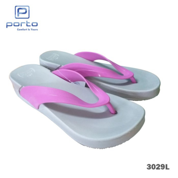 GREY Wanita LIGHT - Porto Sandal Rumah 3029L Promo 37 - Sandal Casual Limited Karet Sandal Jepit