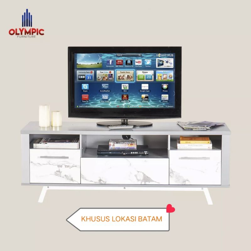 MEJA TV POLO / RAK TV MINIMALIS OLYMPIC ( BATAM )