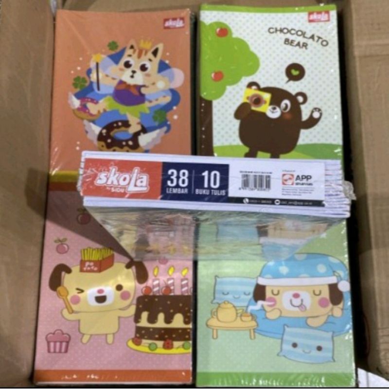 

buku tulis skola 38 lembar isi 10 buku .Skola by Sidu (1000grm)