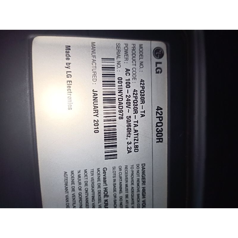 JUAL MESIN TV PLASMA LG 42PQ30R - Z MAIN - Y MAIN -  - Z MAIN PLASMA LG