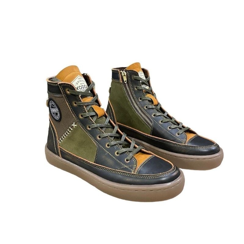 STHIRA | SEPATU SAMSARA BROWN OLIVE EXODOS57 | SEPATU KULIT | SEPATU BOOTS