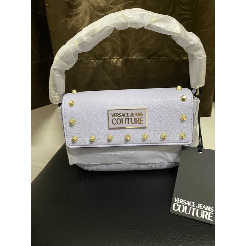 tas wanita sling bag versace jeans couturee vsj original stud lilac mewah