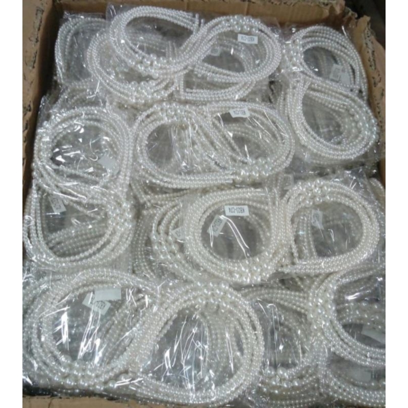 Lusinan Bando mutiara 12 pcs  grosir