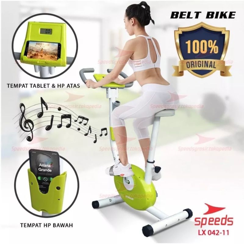 Sepeda Statis Excercise Belt Bike Sepeda Fitness Spinning Bike Speeds