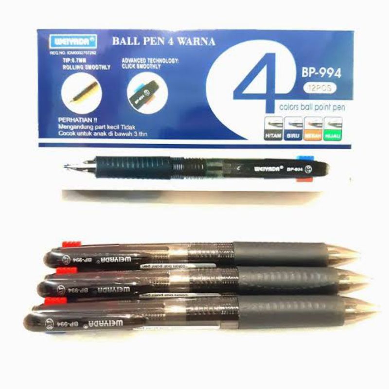 

Bolpen 4 warna weiyada BP-994