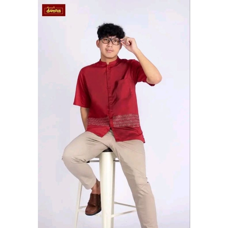 Koko Dannis Laki laki dewasa Meanswear Terbaru Lengan Pendek