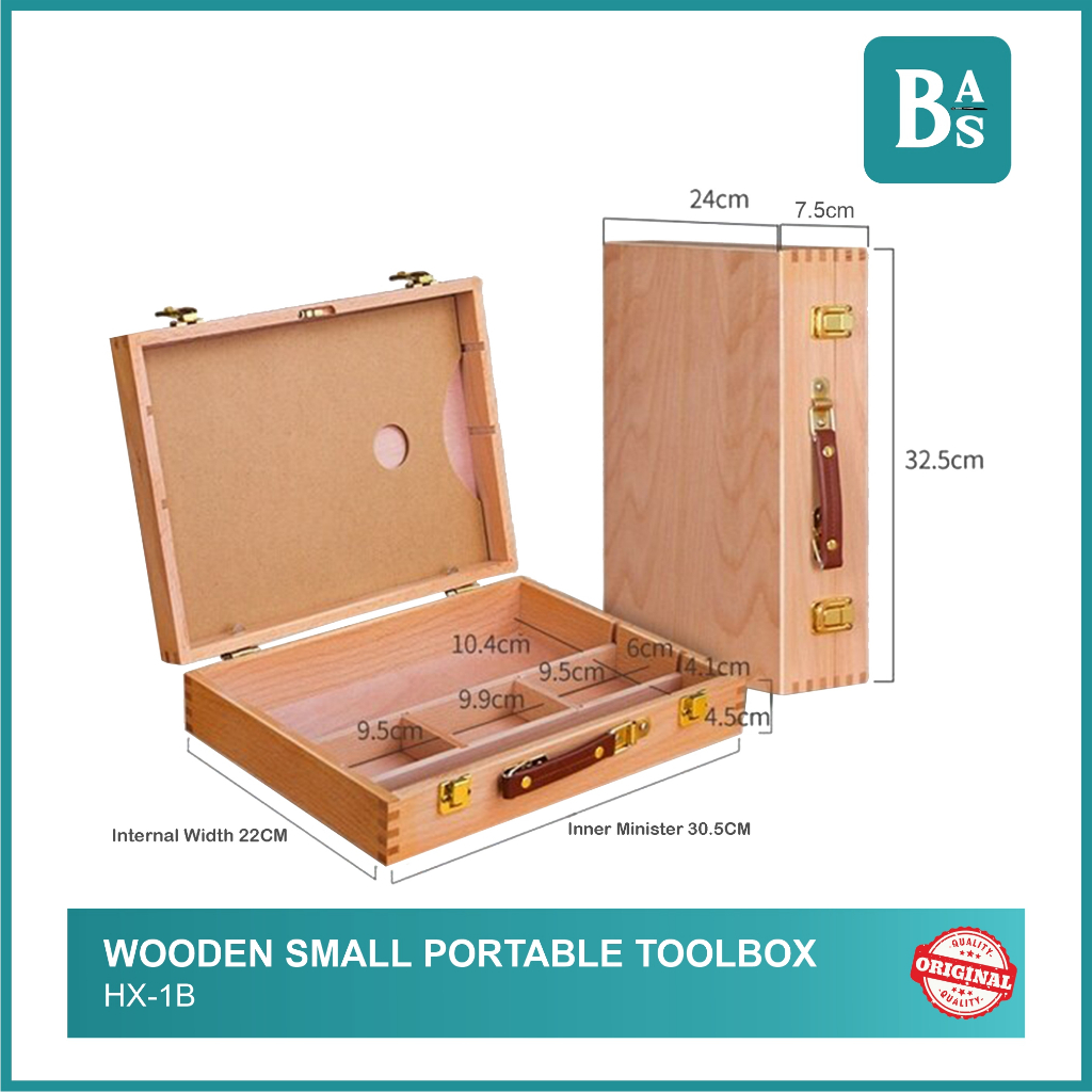 

Wooden Small Portable Toolbox HX-1B