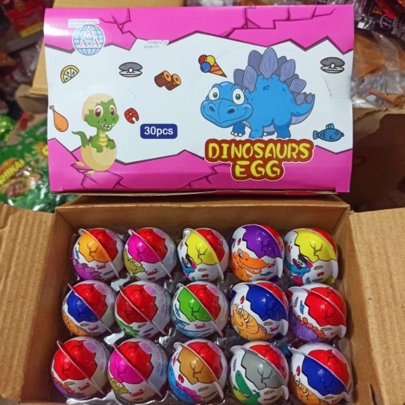 Dinosaurus Egg Coklat Compound Telur Dino Isi 30 Pcs | Cokelat Telor Dino