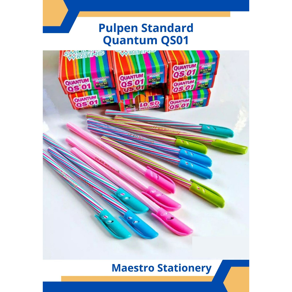 

Pulpen Standard Quantum QS01 0.5 mm Bolpoint Bolpen Pen Tinta Hitam Termurah Terlaris