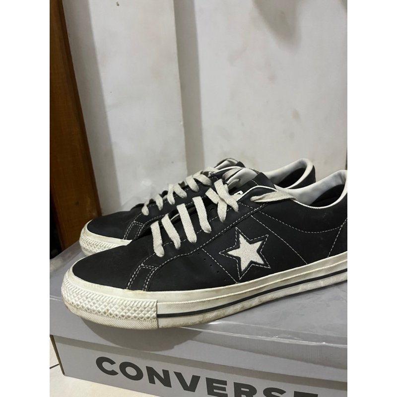 Converse One Star OX (Black) Leather