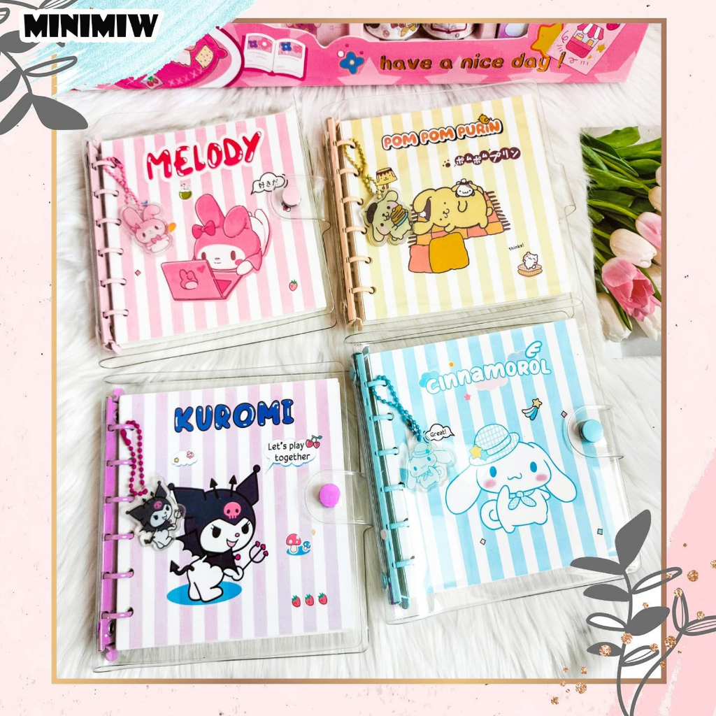 

BUKU BINDER SANRIO UKURAN 10 X 10 CM KARAKTER TERMURAH COD BY MINIMIW