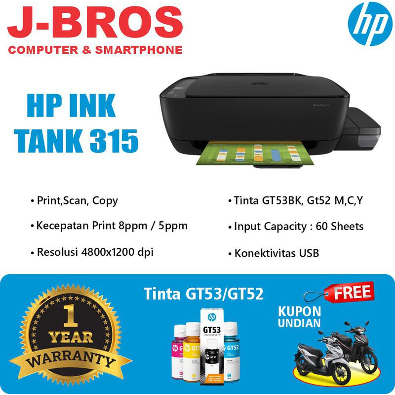 PRINTER HP INK TANK 315