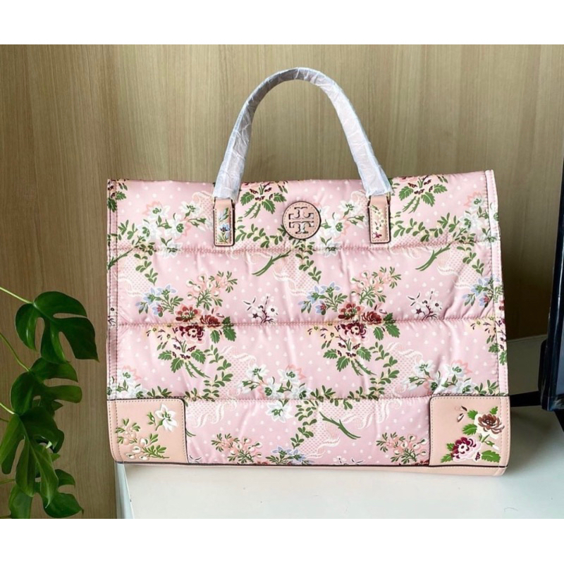 Tory ella nylon pluffer tote bag