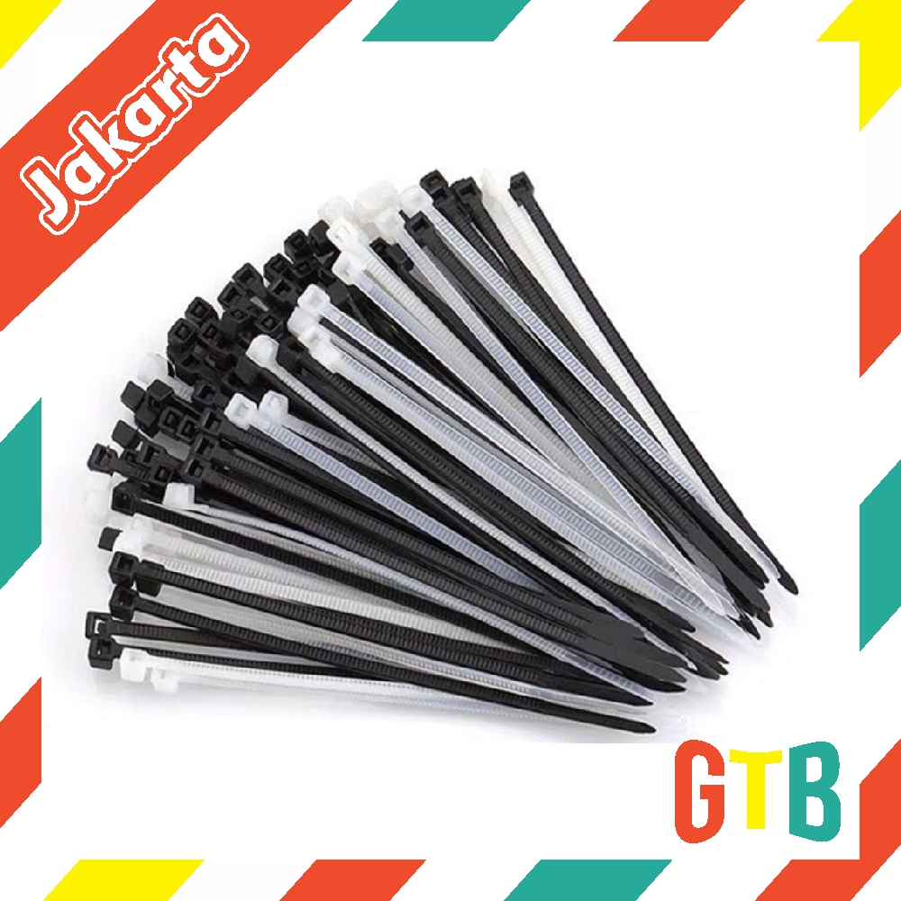 

❤️GTB❤️ Kabel ties 2.5x100mm putih/hitam 1Pack isi 100PCS R917