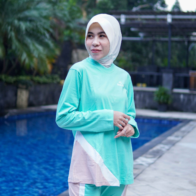 MALIKA Chayra Set - Tosca |  Pakaian baju outfit jaket outer set stelan setelan atasan olahraga gym 