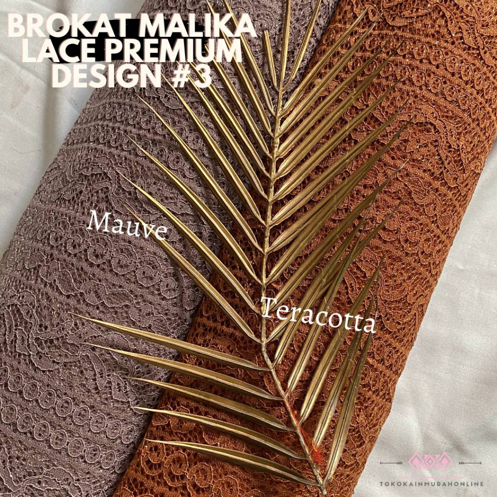 Kain Soft Brokat Lace MALIKA PREMIUM Motif VICTORIA Polos SUPER HALUS LEMBUT Kebaya l TERMURAH &amp; SANGAT BERKUALITAS