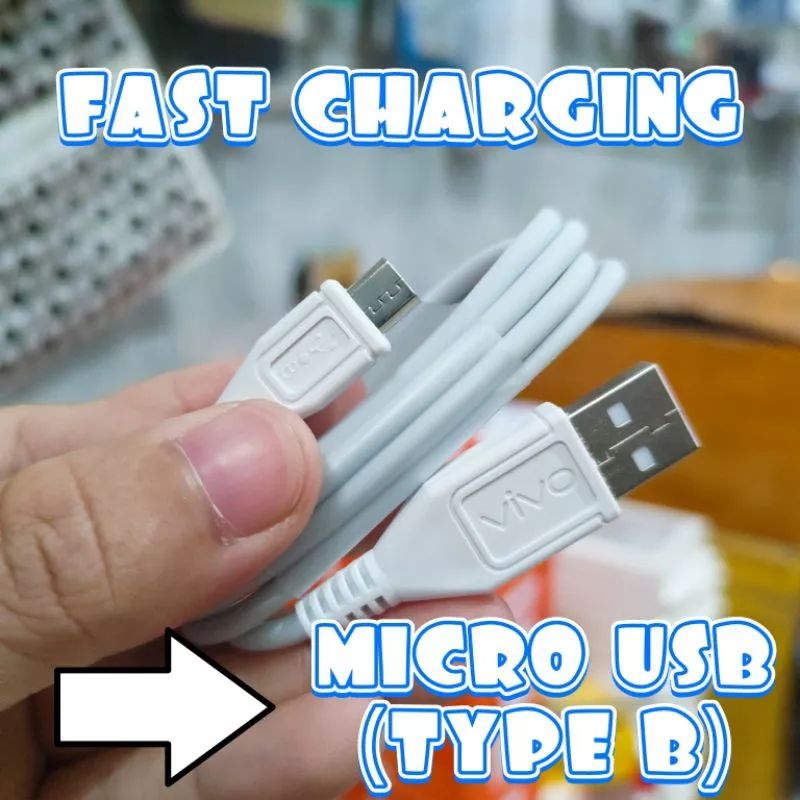 KABEL DATA VIVO FAST CHARGING ORIGINAL buat hp vivo Y12,y15,y17,Y19