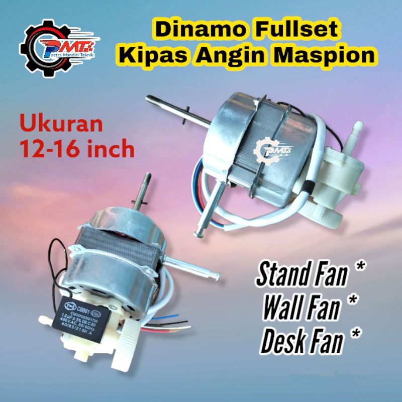 Dinamo Kipas Angin Maspion - Motor Mesin Fullset Kipas Berdiri Dinding 12 - 16inc