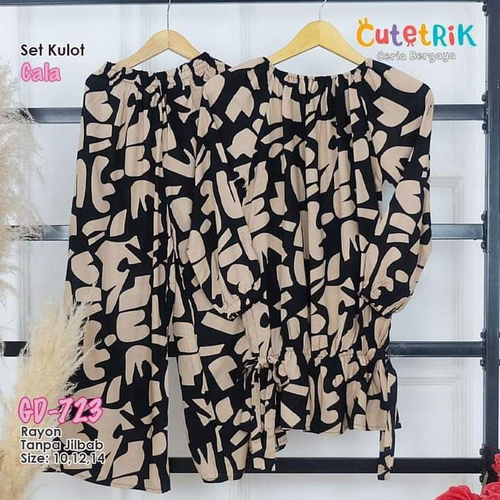 (12-13y) MURAH Set Kulot Cala Remaja Cutetrik GD 723 / Setelan Kulot Remaja / set kulot remaja murah