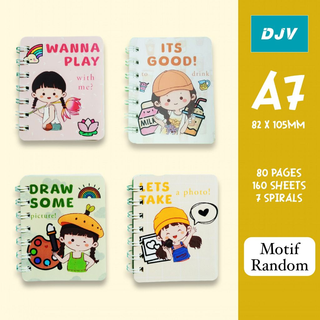 

Notebook ring motif A7 buku catatan ring A7