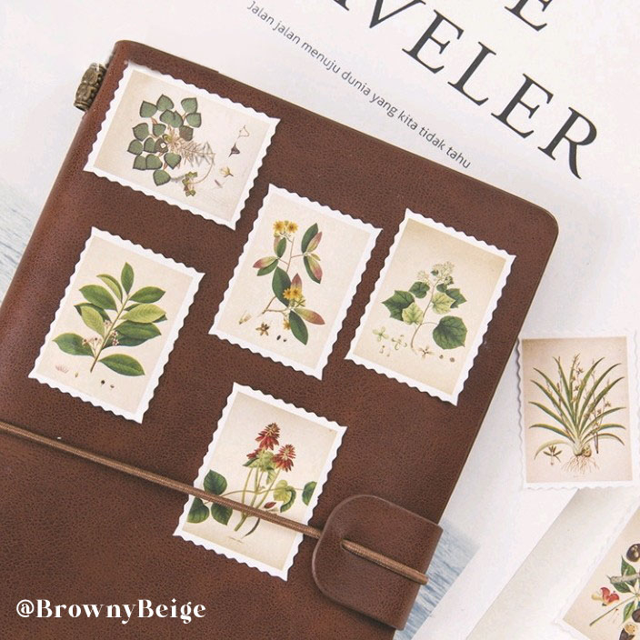 

Stiker Tema Perangko Sample Share [5pcs] - dekorasi buku jurnal aesthetic scrapbook bullet journal penpal happymail snailmail motif stempel postcards series bujo journaling memo ticket DIY deco ephemera mail kit vintage BROWNYBEIGE