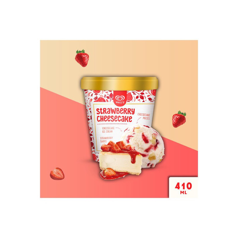 WALLS ICE CREAM STRAWBERRY CHEESECAKE 410ml